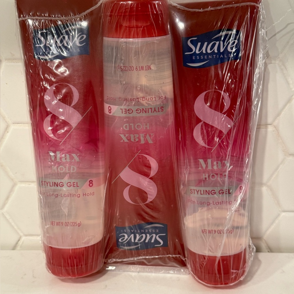 3 PACK Suave Sculpting Gel Maximum Hold 8 Styling Control Non Sticky 9 oz